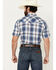 Image #4 - Ely Walker Men's Plaid Print Short Sleeve Pearl Snap Western Shirt, White, hi-res