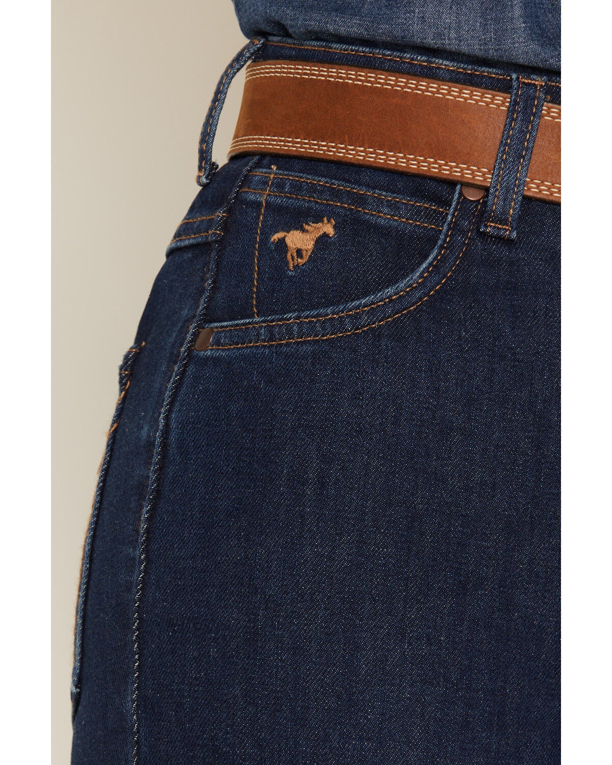 Image #2 - Wrangler Women's Emerie Dark Wash High Rise Bell Trouser Stretch Denim Riding Jeans, Dark Wash, hi-res