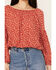 Image #3 - Wild Moss Women's Ditzy Floral Print Long Sleeve Shirt, Rust Copper, hi-res