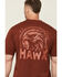 Image #4 - Hawx Men's Solid Silhouette Short Sleeve Graphic Work T-Shirt, Wine, hi-res