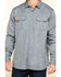 Hawx Men's Grey FR Long Sleeve Work Shirt - Big , Silver, hi-res