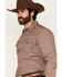 Image #2 - Cody James Men's Ramon Plaid Print Long Sleeve Snap Western Shirt, Brown, hi-res