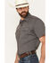 Image #2 - Rodeo Clothing Men's Printed Short Sleeve Snap Western Shirt , Blue, hi-res