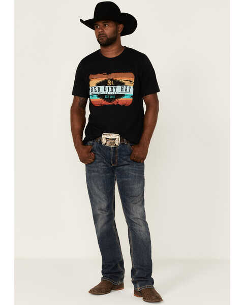 Image #2 - Red Dirt Hat Co. Men's Army Sunset Logo Patch Graphic T-Shirt , Black, hi-res