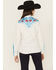Image #4 - Rodeo Clothing Women's Floral Embroidered Long Sleeve Snap Stretch Western Shirt, White, hi-res