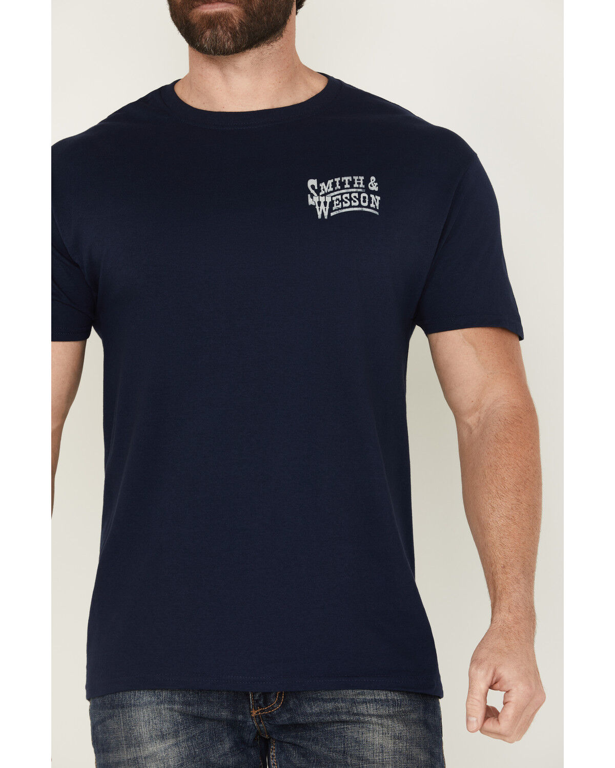 Image #3 - Smith & Wesson Men's Eagle Shirt Sleeve Graphic T-Shirt, Navy, hi-res