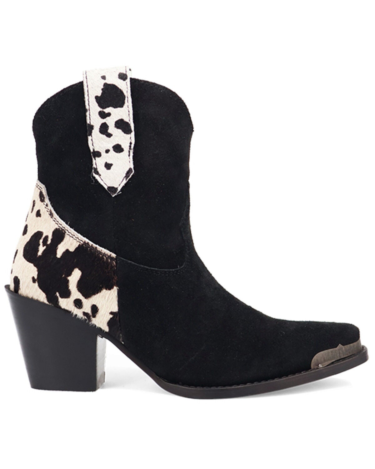 Image #2 - Dingo Women's Texas Charm Suede Booties - Snip Toe, Black, hi-res