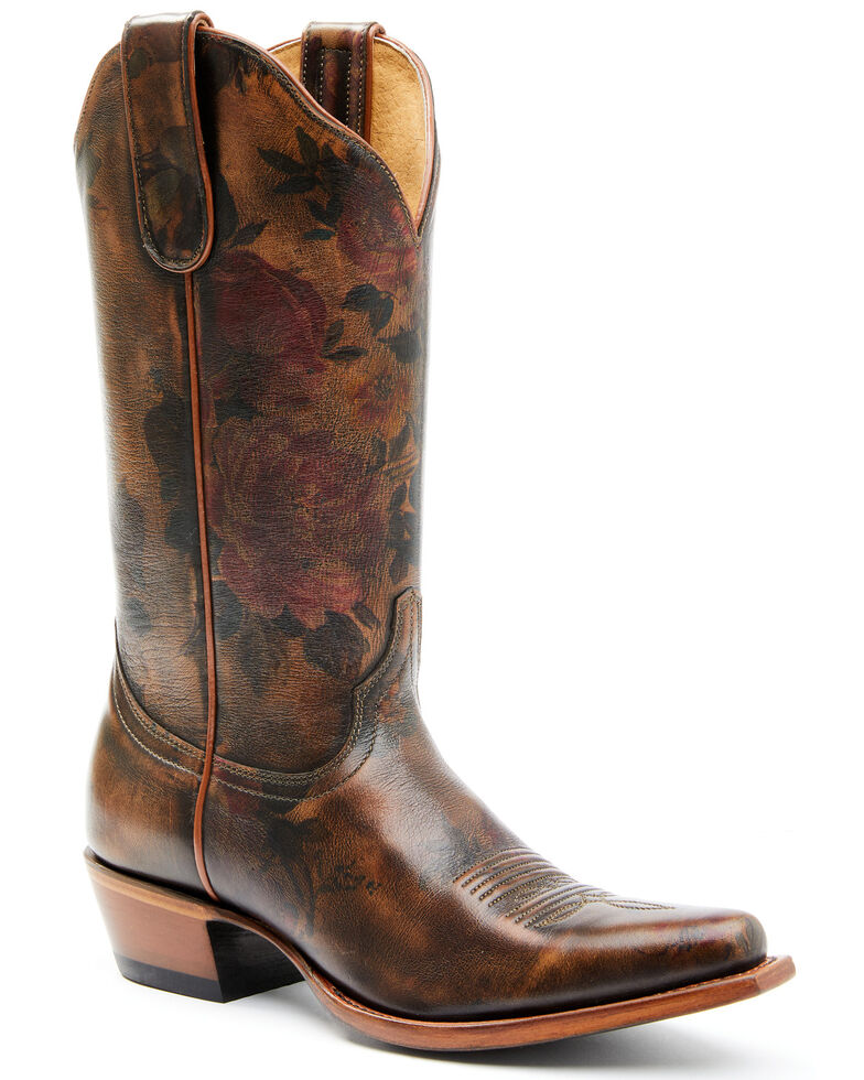 Shyanne Women's Olive Western Boots - Snip Toe, Brown, hi-res