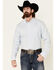 Cody James Core Men's Escalate Geo Print Long Sleeve Button-Down Western Shirt  , Light Blue, hi-res