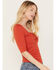 Image #2 - Idyllwind Women's Carson Twist Front Top, Orange, hi-res