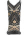Image #4 - Dingo Women's Primrose Embroidered Floral Western Booties - Almond Toe, Black, hi-res