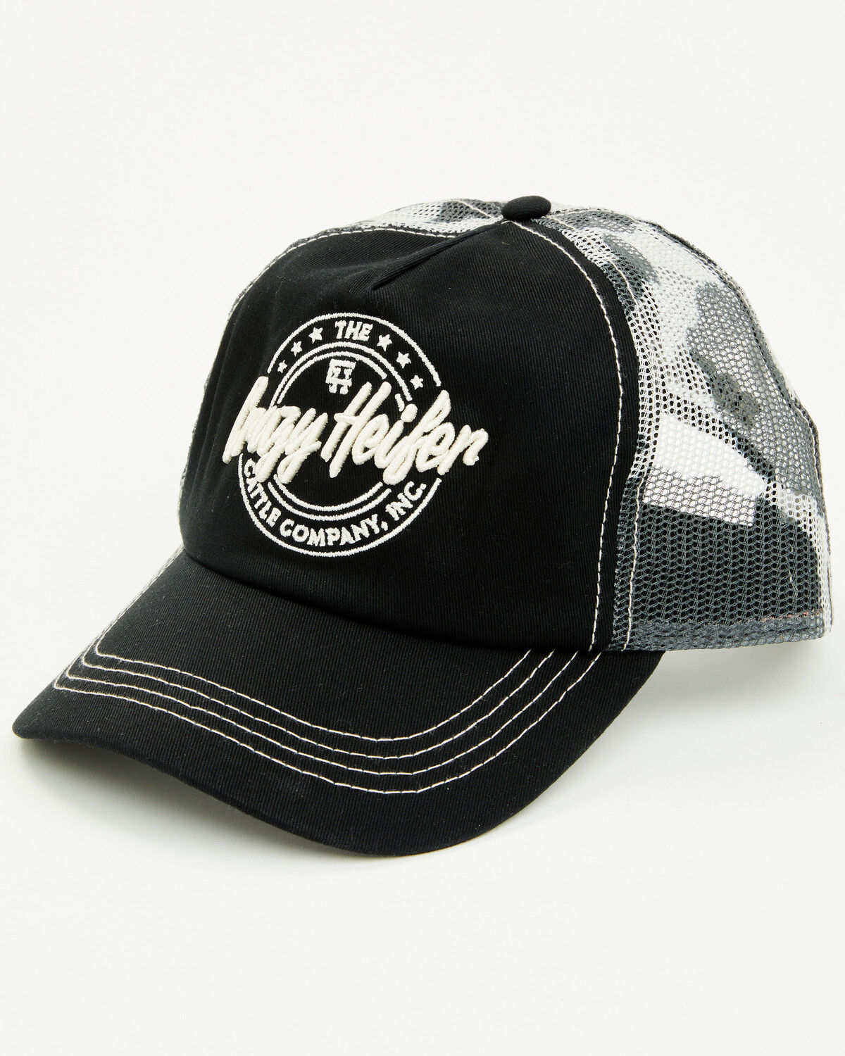 Image #1 - Idyllwind Women's Crazy Heifer Ball Cap, Black/white, hi-res