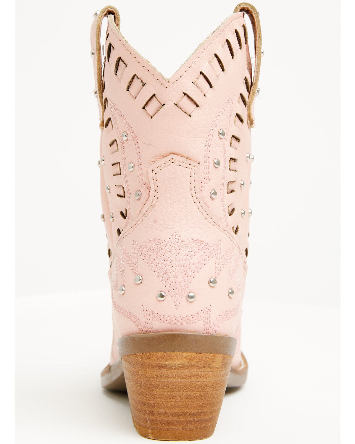 Image #5 - Dingo Girls' Lace Precious Studded Western Boots - Snip Toe, Pink, hi-res