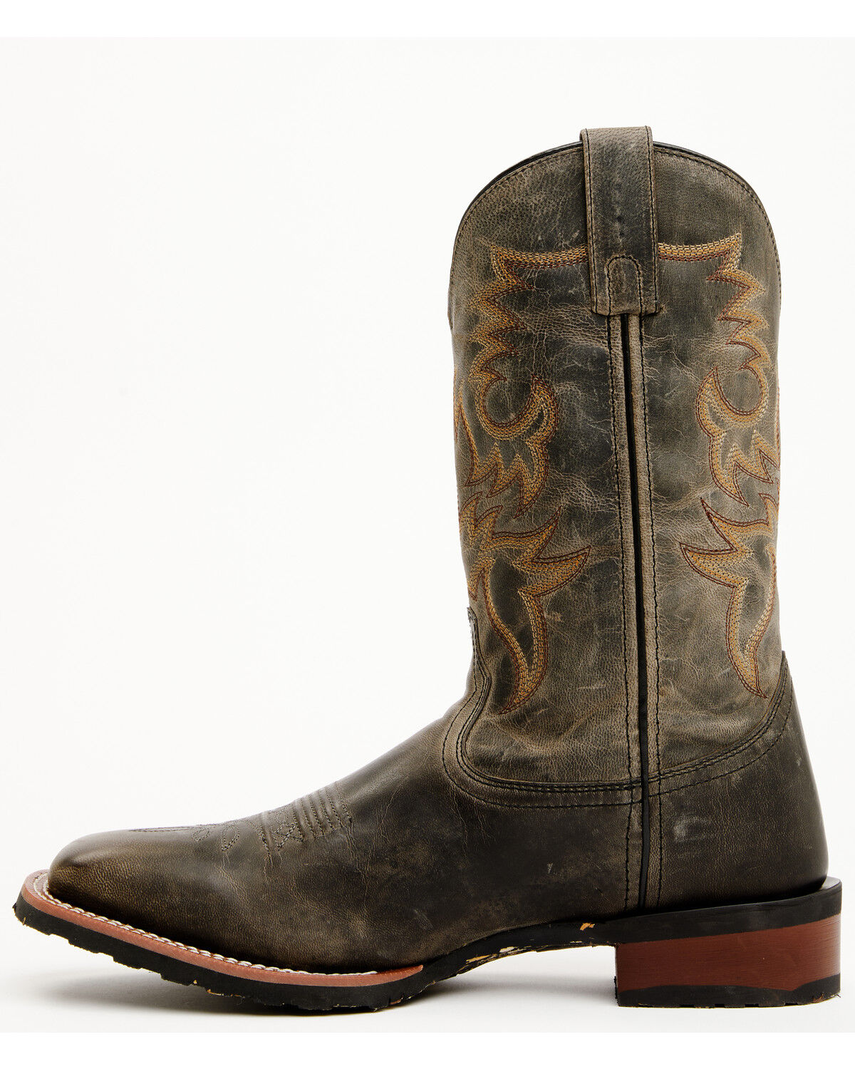 Image #3 - Laredo Men's 11" Western Boots - Broad Square Toe, Grey, hi-res
