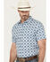 Image #2 - Gibson Trading Co Men's Bowling Alley Medallion Short Sleeve Button-Down Stretch Western Shirt, White, hi-res