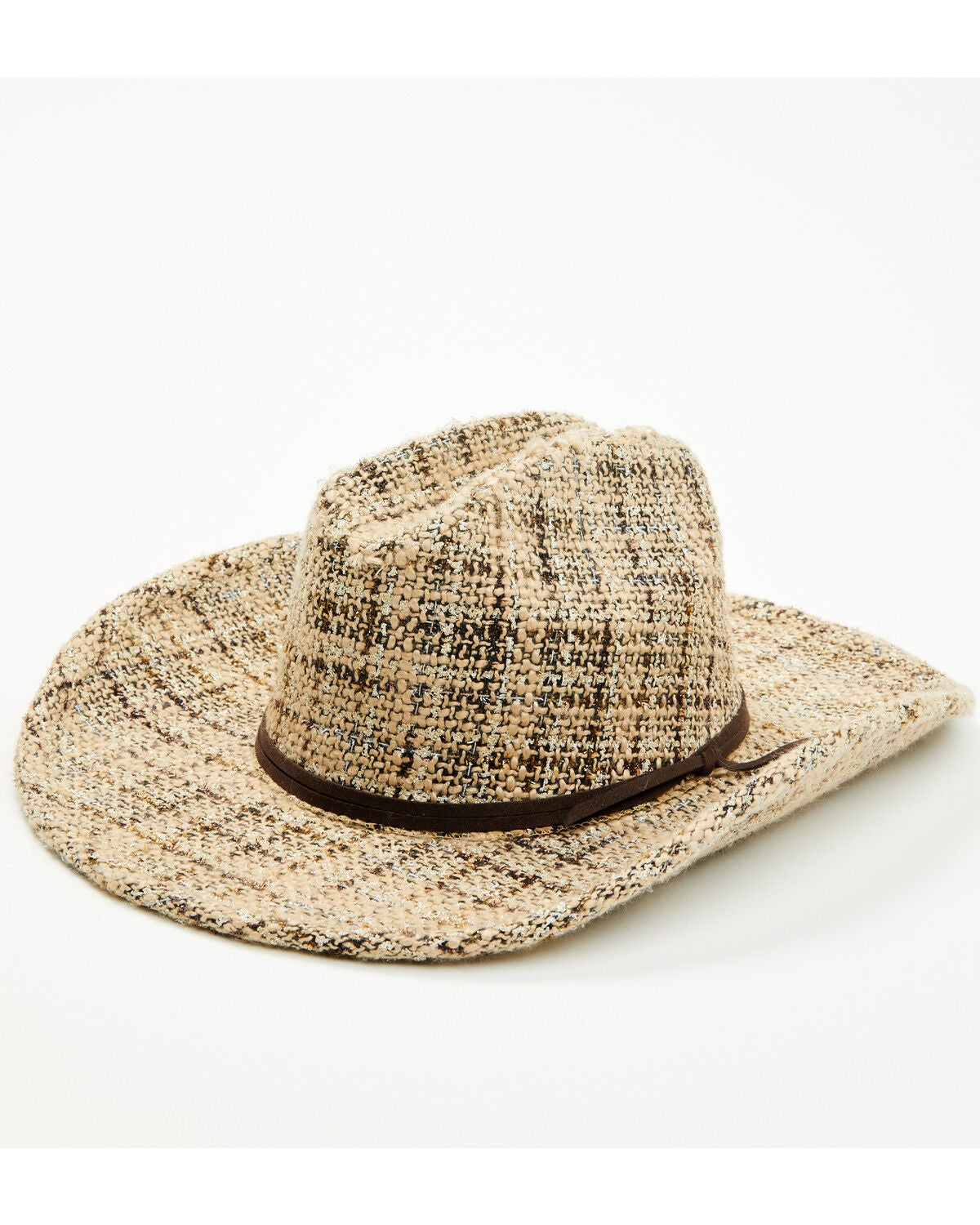 Shyanne Women's Tweed Cowboy Hat, Tan, hi-res