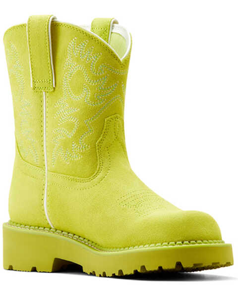 Ariat Women's Fatbaby Western Boots - Round Toe , Green, hi-res
