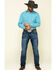Stetson Men's Cross Walk Ombre Plaid Long Sleeve Western Shirt , Turquoise, hi-res