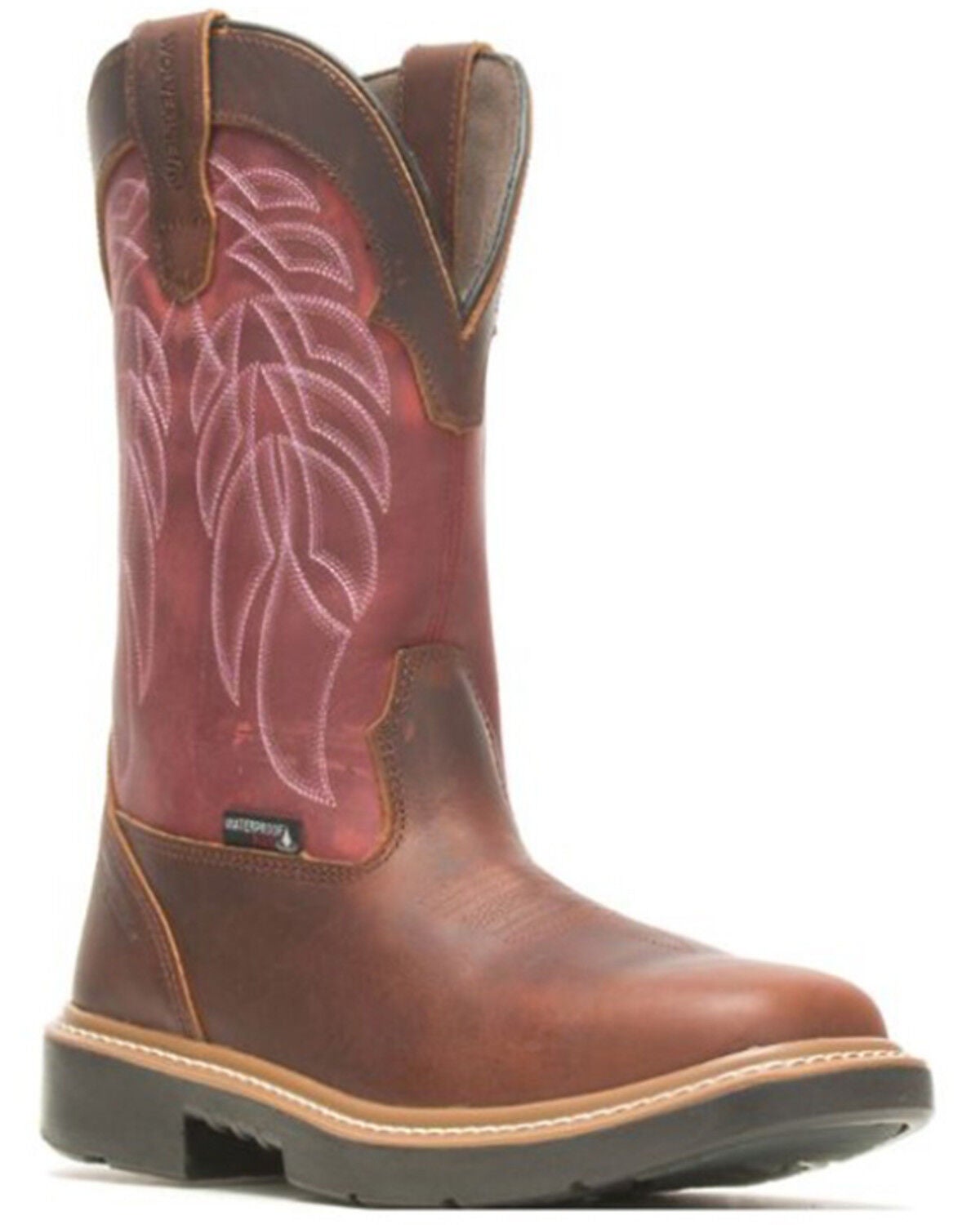 Wolverine Men's Rancher Durashocks&reg; CarbonMAX&reg; Wellington Work Boots - Composite Toe, Red, hi-res