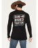 Image #1 - RANK 45&reg; Men's Rodeo Tradition Long Sleeve Graphic T-Shirt, Black, hi-res