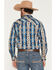 Image #4 - Rock & Roll Denim Men's Southwestern Print Long Sleeve Snap Stretch Western Shirt, Blue, hi-res