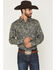 Image #1 - Gibson Trading Co Men's Last Call Paisley Print Long Sleeve Butt-Down Western Shirt, Black, hi-res