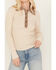 Image #3 - Shyanne Women's Crochet Collar Henley Shirt, Oatmeal, hi-res