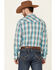 Image #4 - Roper Men's Juniper Dobby Large Plaid Long Sleeve Pearl Snap Western Shirt, Blue, hi-res