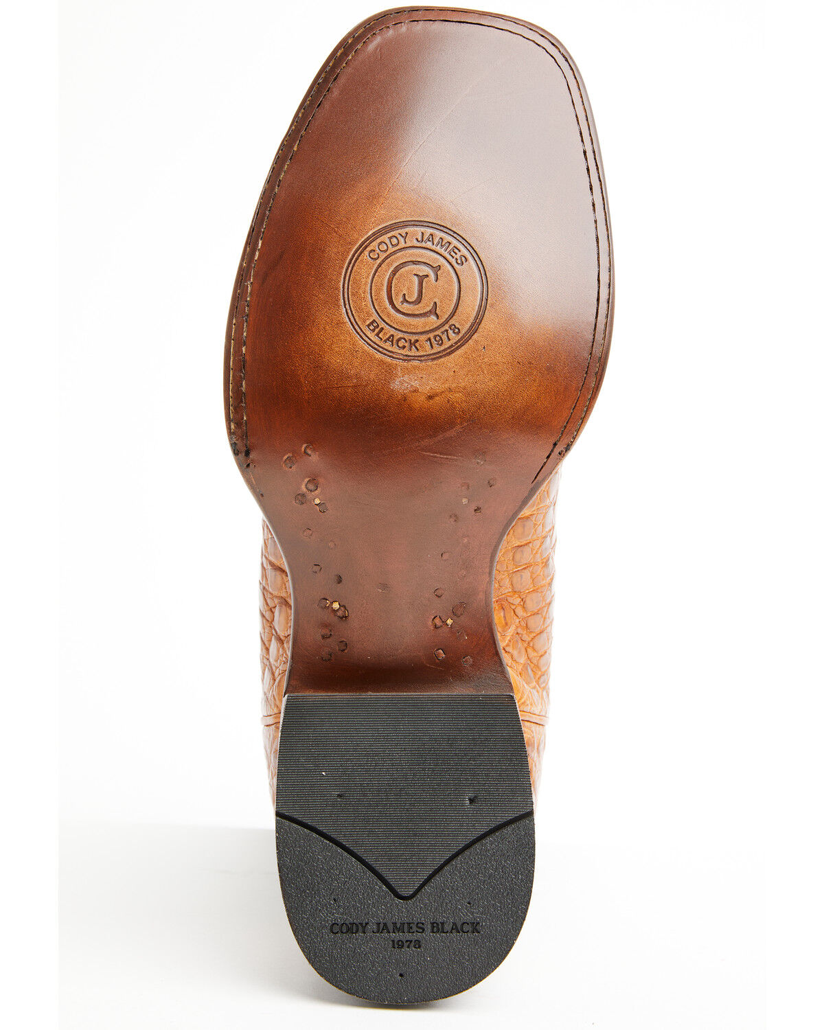 Image #7 - Cody James Black 1978® Men's The Hayward Exotic Caiman Belly Western Boots - Broad Square Toe, Cognac, hi-res