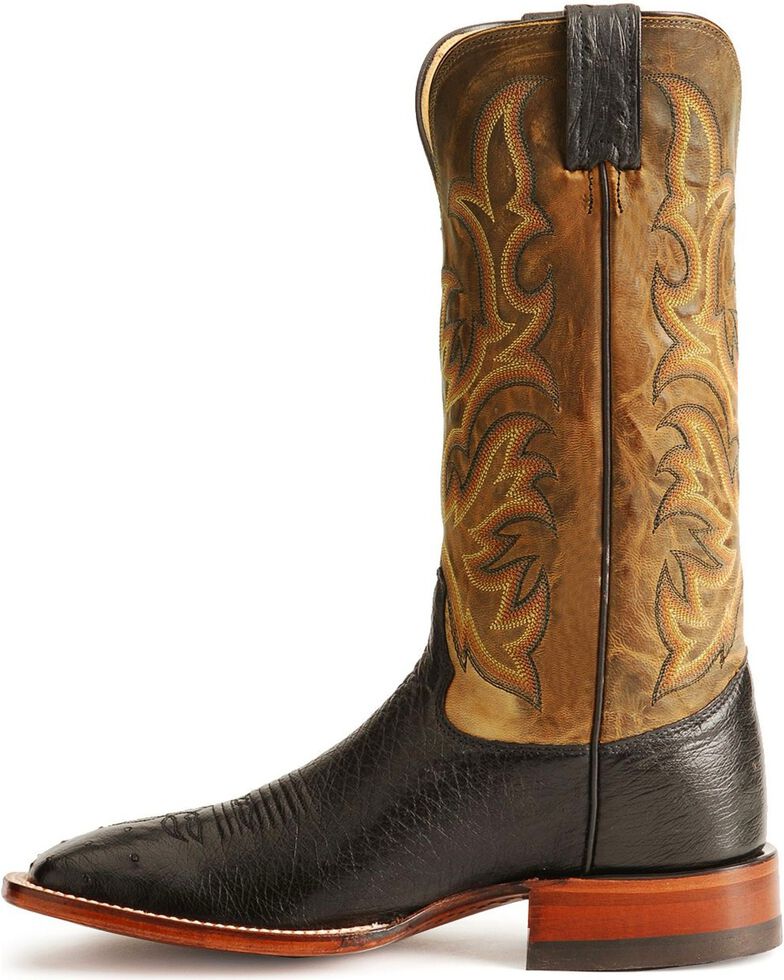 Justin Smooth Ostrich AQHA Remuda Western Cowboy Boots - Square Toe