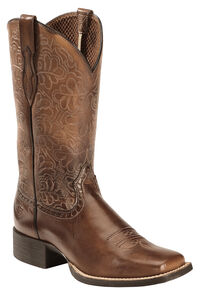 Ariat Women's Rich Brown Round Up Remuda Cowgirl Boots - Square Toe , Brown, hi-res