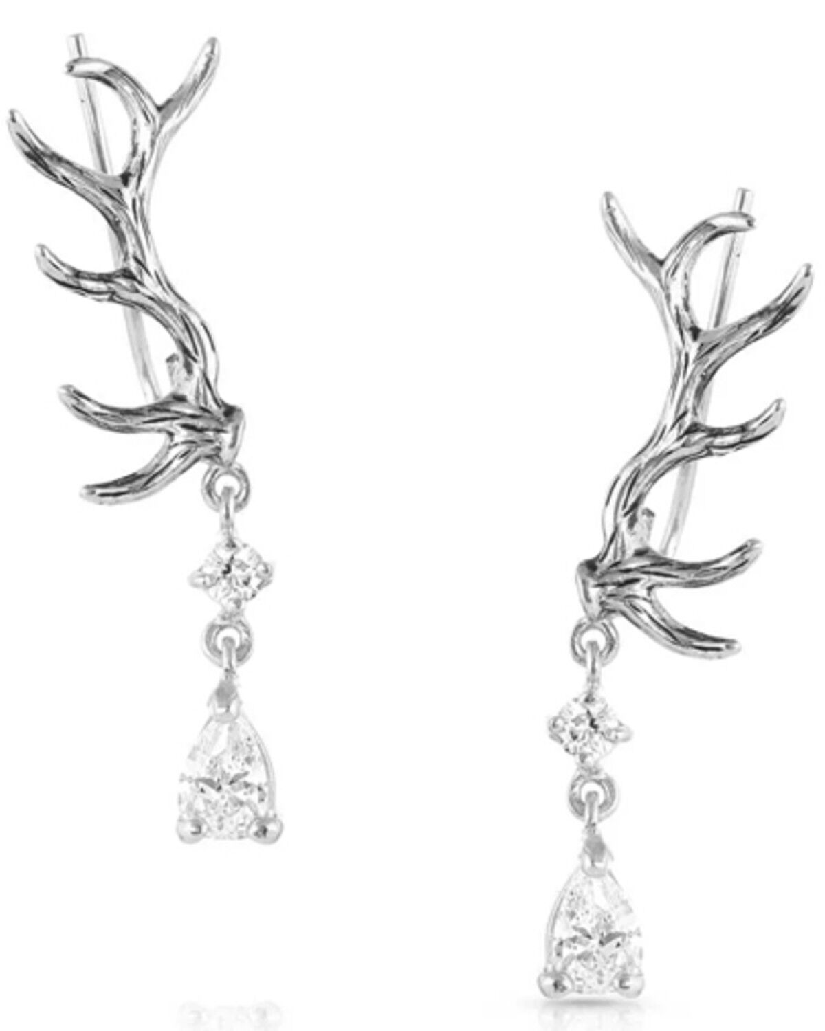 Image #1 - Montana Silversmiths Women's Kristy Titus Nature's Chandelier Earrings, Silver, hi-res