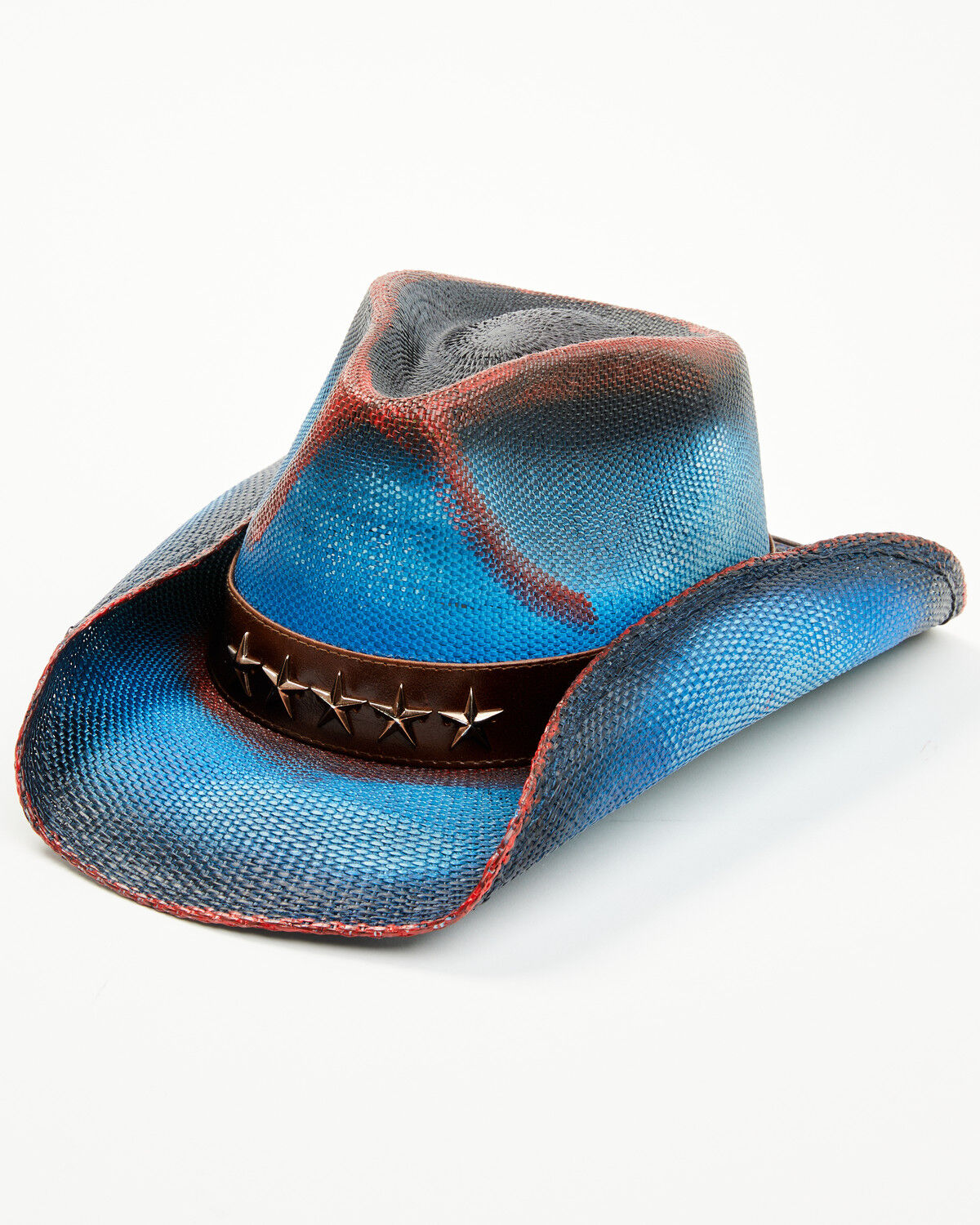 Image #1 - Shyanne Women's Rock Springs Straw Cowboy Hat, Red/white/blue, hi-res
