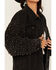 Image #2 - Rock & Roll Denim Women's Distressed Pearl Studded Sleeve Denim Jacket, Black, hi-res