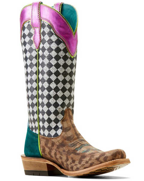 Ariat Women's Futurity Hashtag Western Boots - Square Toe , Multi, hi-res