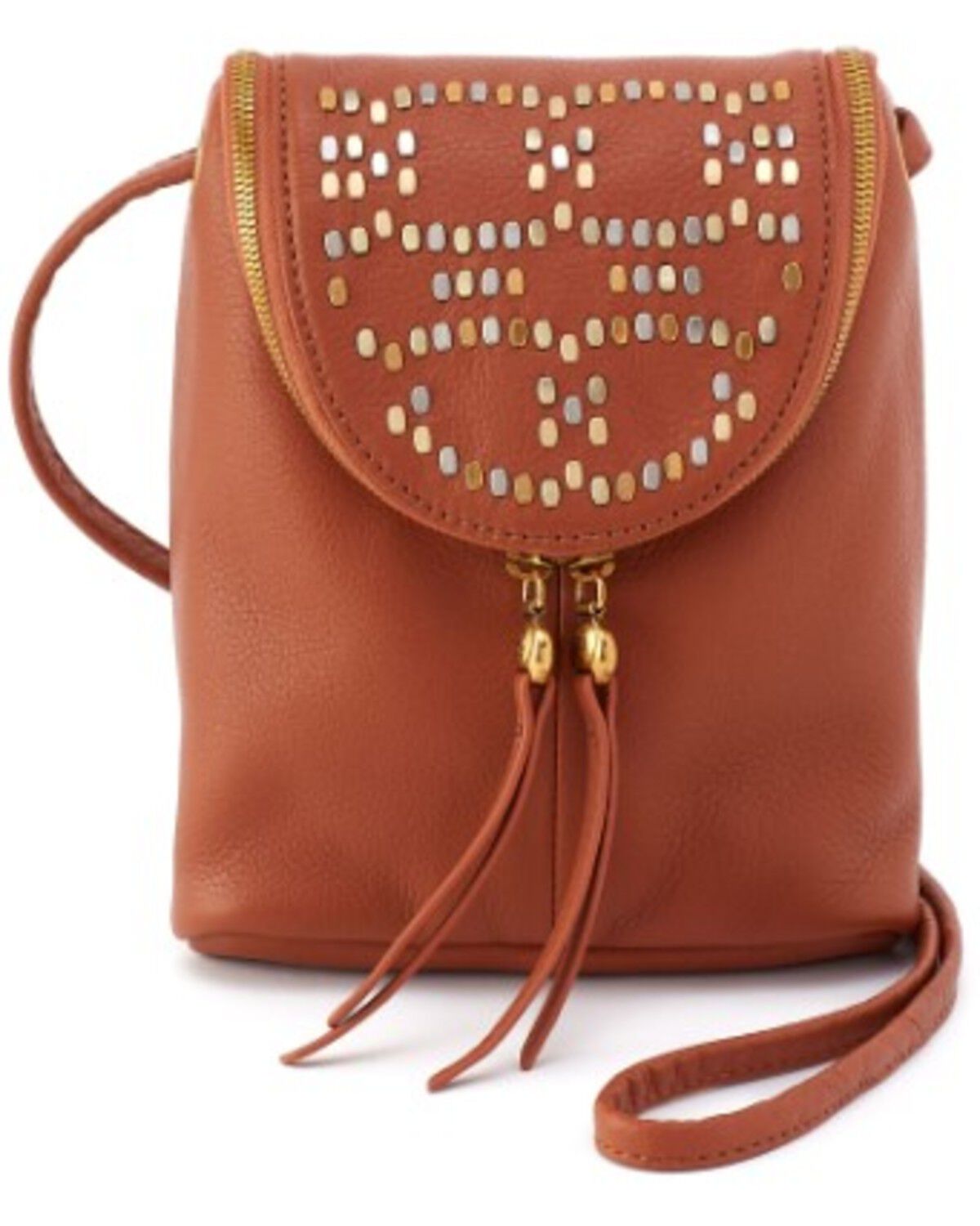 Image #1 - Hobo Women's Fern Studded Crossbody Bag, Brown, hi-res