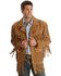 Image #1 - Liberty Wear Men's Suede Fringe Western Jacket - Big & Tall, Tobacco, hi-res