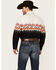 Image #4 - Panhandle Men's Southwestern Border Print Long Sleeve Snap Western Shirt, Black, hi-res