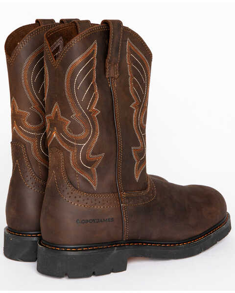 Image #7 - Cody James Men's Western Work Boots - Composite Toe, Brown, hi-res