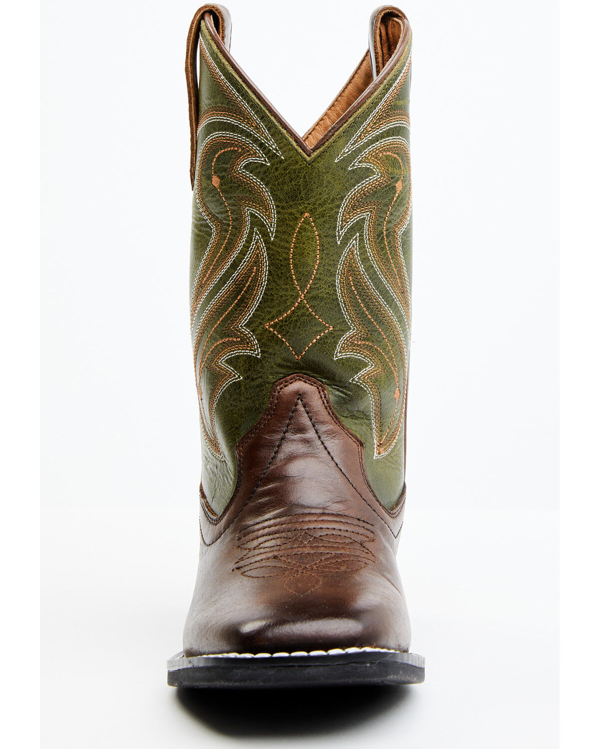 Image #4 - RANK 45® Boys' Kasey Western Boots - Broad Square Toe, Green, hi-res