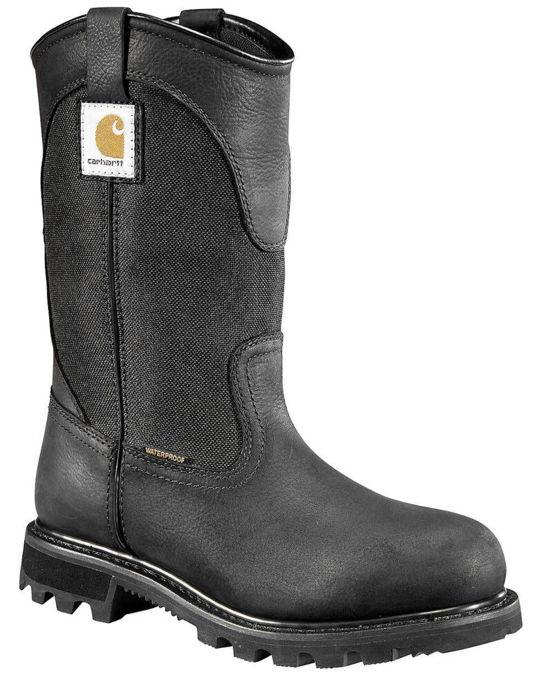 Carhartt Women's Waterproof Western Work Boots - Soft Toe, Jet Black, hi-res
