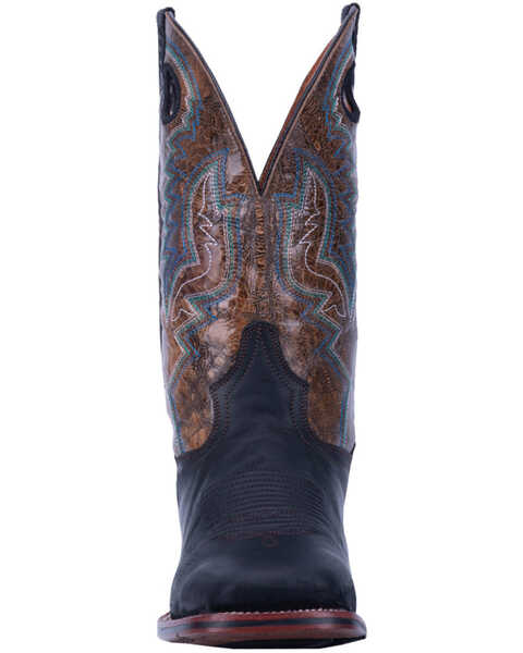 Image #5 - Dan Post Men's Deuce Western Performance Boots - Broad Square Toe, Black/brown, hi-res