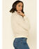 Angie Women's Cream Zip-Front Faux Fur Jacket , Cream, hi-res