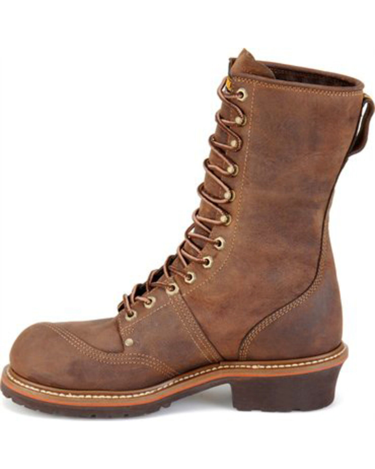 Image #2 - Carolina Men's Waterproof Linesman Work Boots - Composite Toe, Brown, hi-res