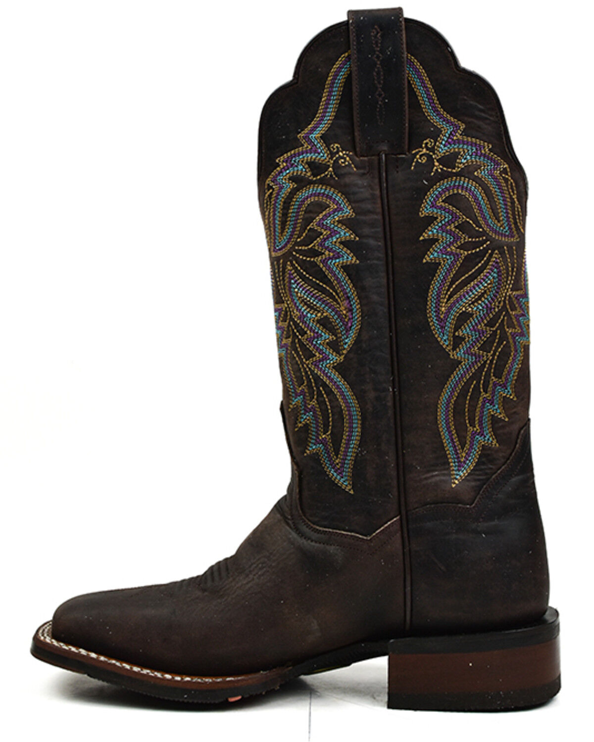 Image #3 - Dan Post Women's Performance Western Boots - Broad Square Toe, Chocolate, hi-res