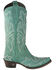 Lane Women's Saratoga Western Boots - Snip Toe, Turquoise, hi-res