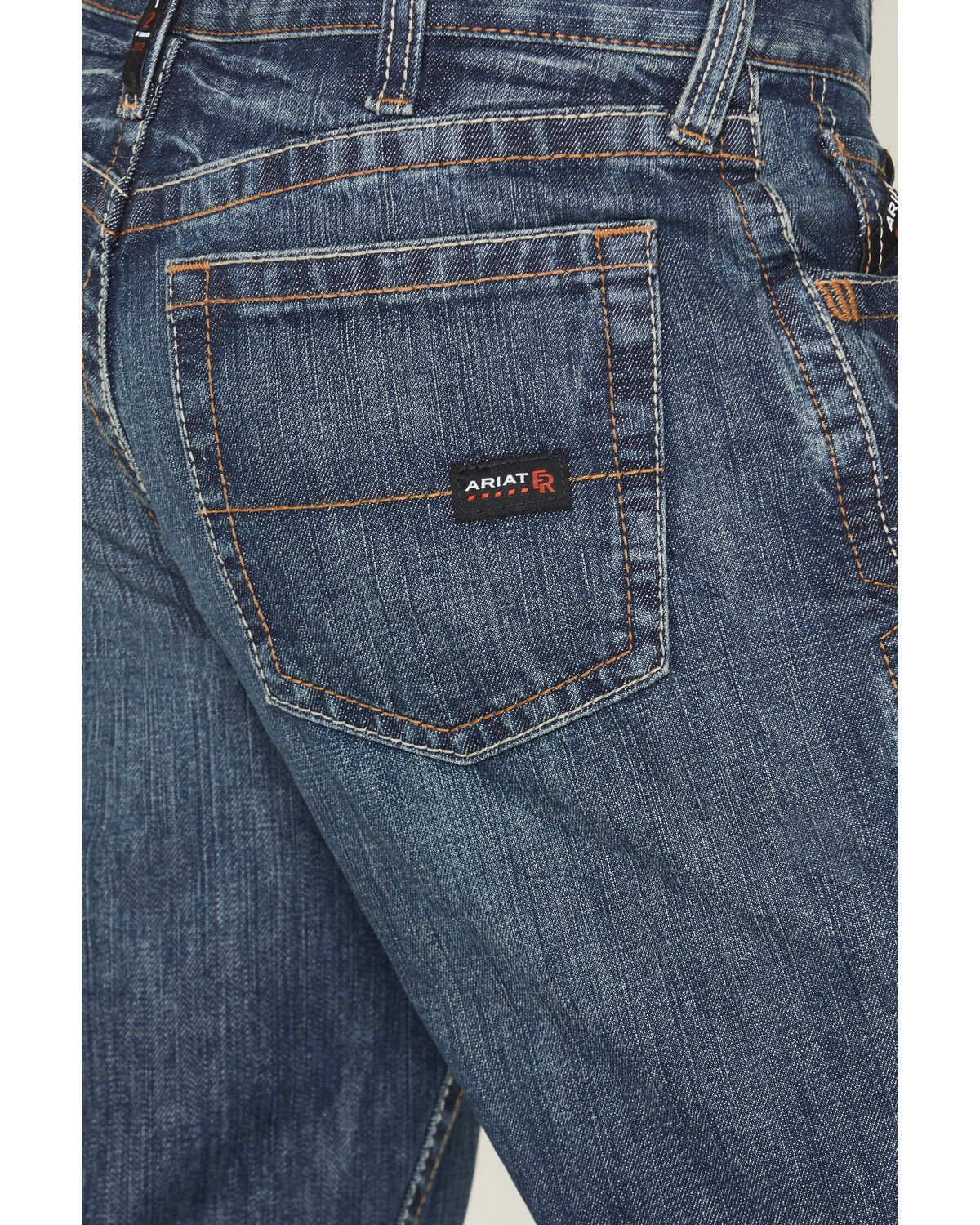 Image #5 - Ariat Men's FR M3 Medium Wash Loose Basic Stackable Straight Leg Jean, Denim, hi-res