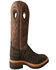 Twisted X Men's Lite Western Work Lite Caiman Print Boots - Broad Square Toe, Brown, hi-res