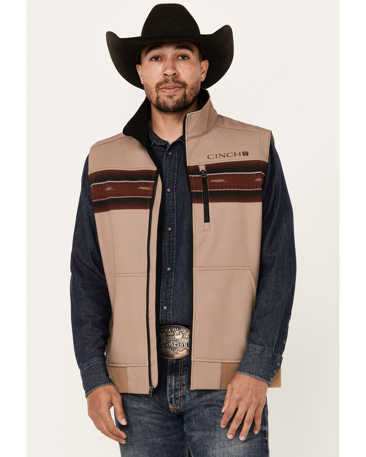 ブランドバッグ通販サイト Border Southwestern Men's Cinch Print Vest Bomber Bonded トップス