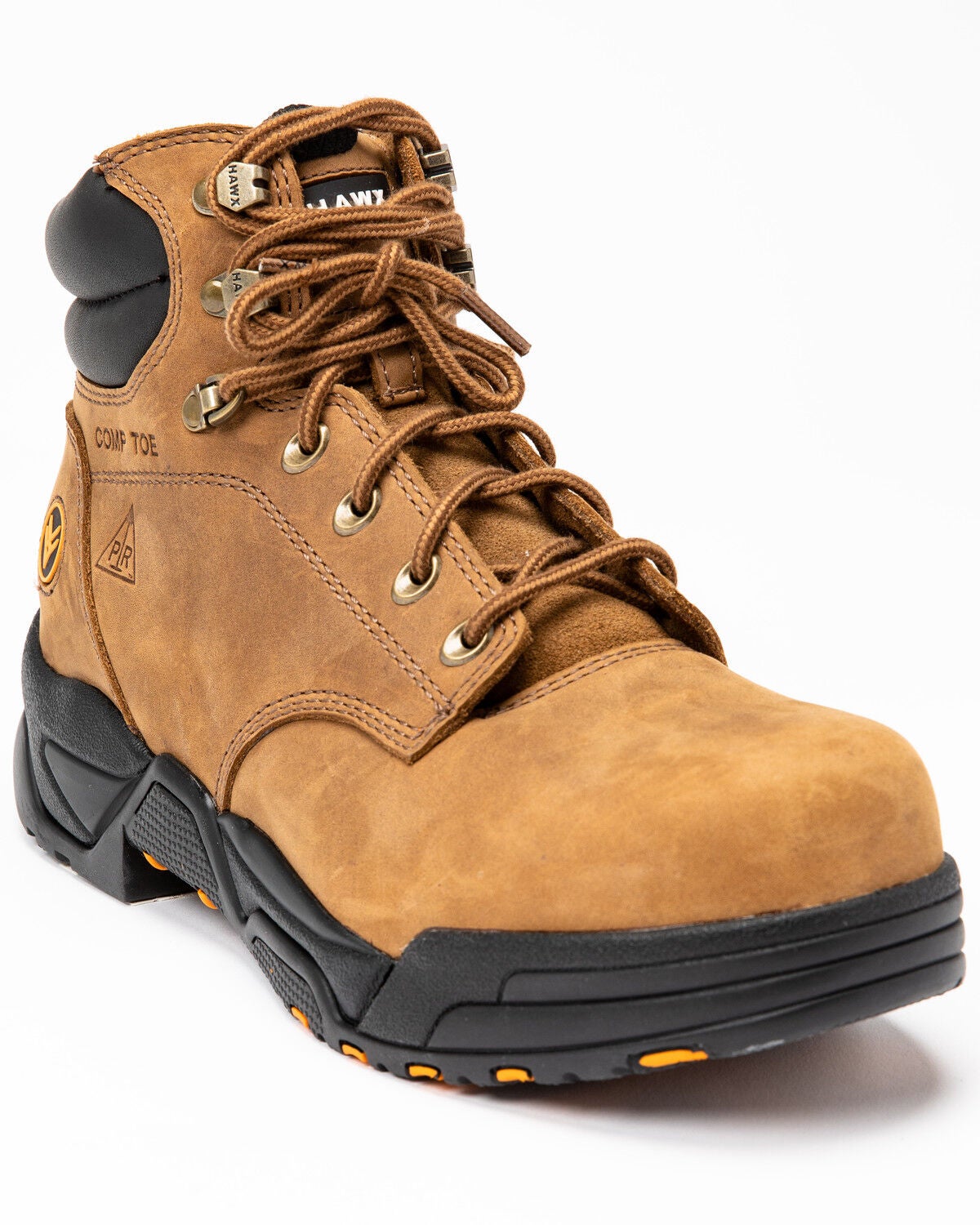 Hawx Men's 6" Enforcer Work Boots - Composite Toe, Brown, hi-res